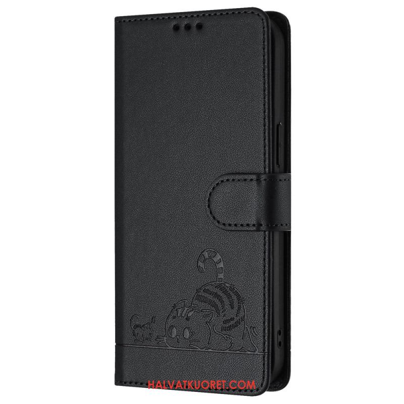 Kotelot Samsung Galaxy S25 5g Puhelinkuoret Rfid-suojattu Kissakuvio