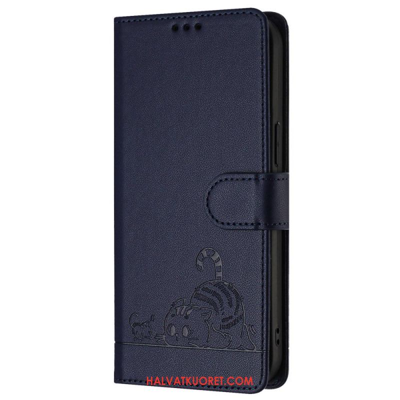 Kotelot Samsung Galaxy S25 5g Puhelinkuoret Rfid-suojattu Kissakuvio