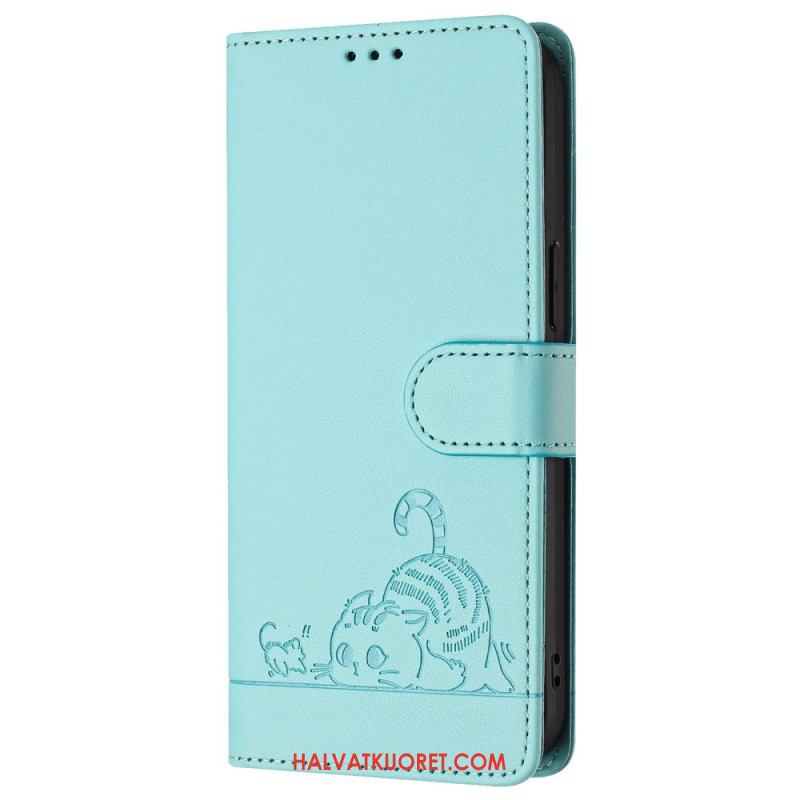 Kotelot Samsung Galaxy S25 5g Puhelinkuoret Rfid-suojattu Kissakuvio