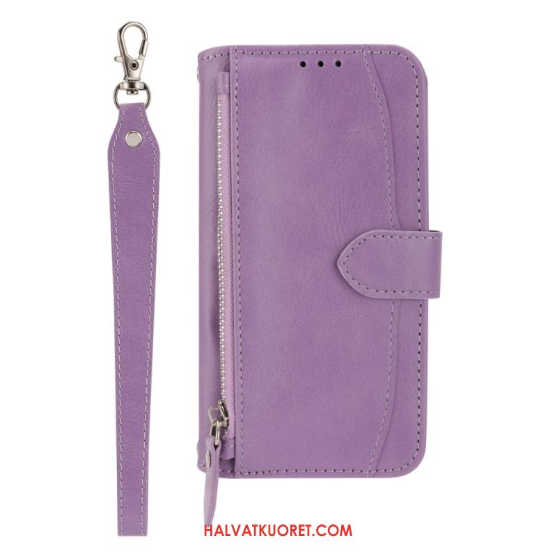 Kotelot Samsung Galaxy S25 5g Puhelinkuoret Vetoketjullinen Tasku Hihna Ja Olkahihna
