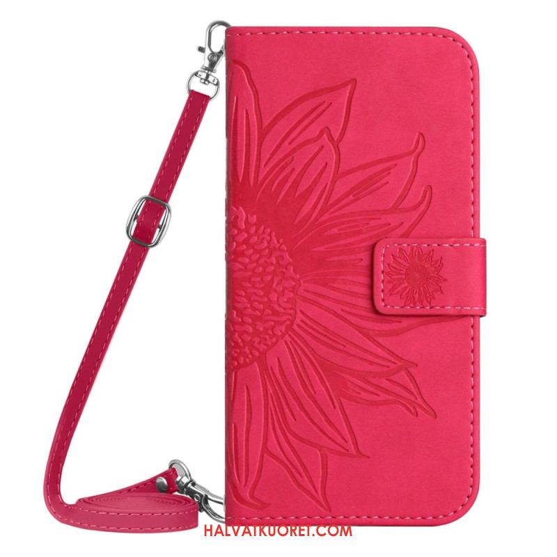 Kotelot Samsung Galaxy S25 Fe Auringonkukkakuvioinen Olkahihna