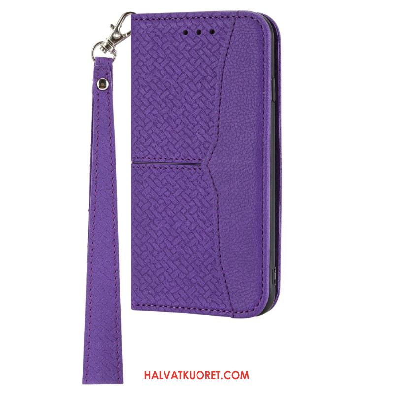 Kotelot Samsung Galaxy S25 Fe Kudottu Tekstuuri Ja Nauha