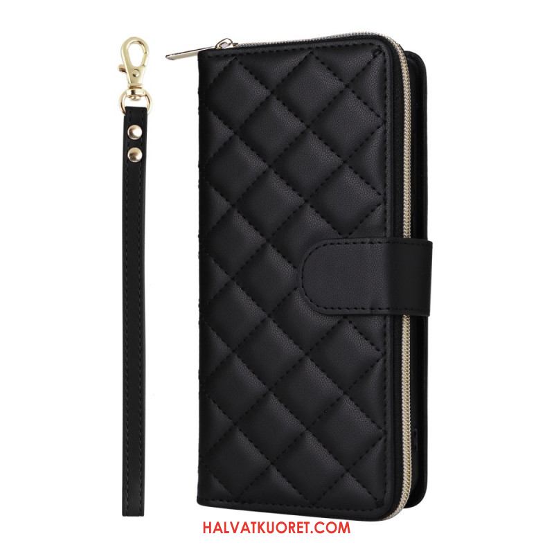 Kotelot Samsung Galaxy S25 Fe Tikattu Hihnalla Ja Olkahihnalla Suojakuori