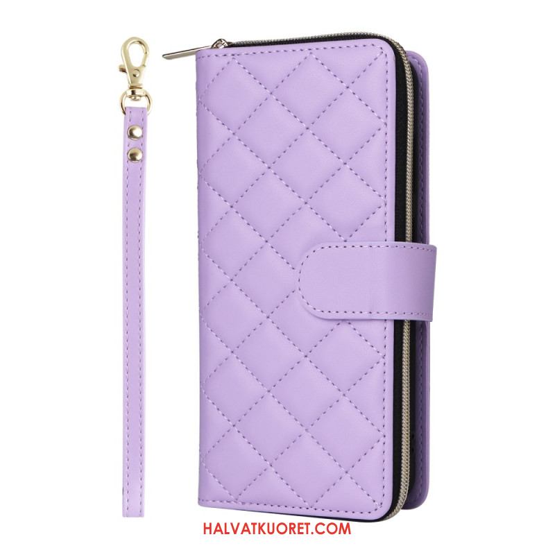 Kotelot Samsung Galaxy S25 Fe Tikattu Hihnalla Ja Olkahihnalla Suojakuori