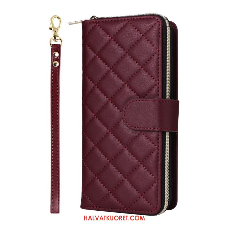 Kotelot Samsung Galaxy S25 Fe Tikattu Hihnalla Ja Olkahihnalla Suojakuori