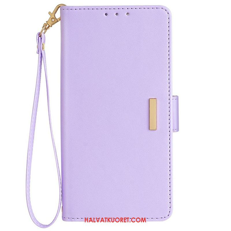 Kotelot Samsung Galaxy S25 Plus 5g Kultainen Lukko Ja Hihna Suojakuori