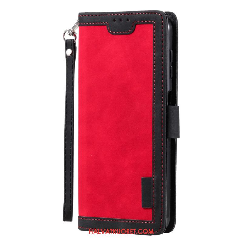 Kotelot Samsung Galaxy S25 Plus 5g Puhelinkuoret Vintage-mokkanahkakuvioinen Lompakko Hihnalla