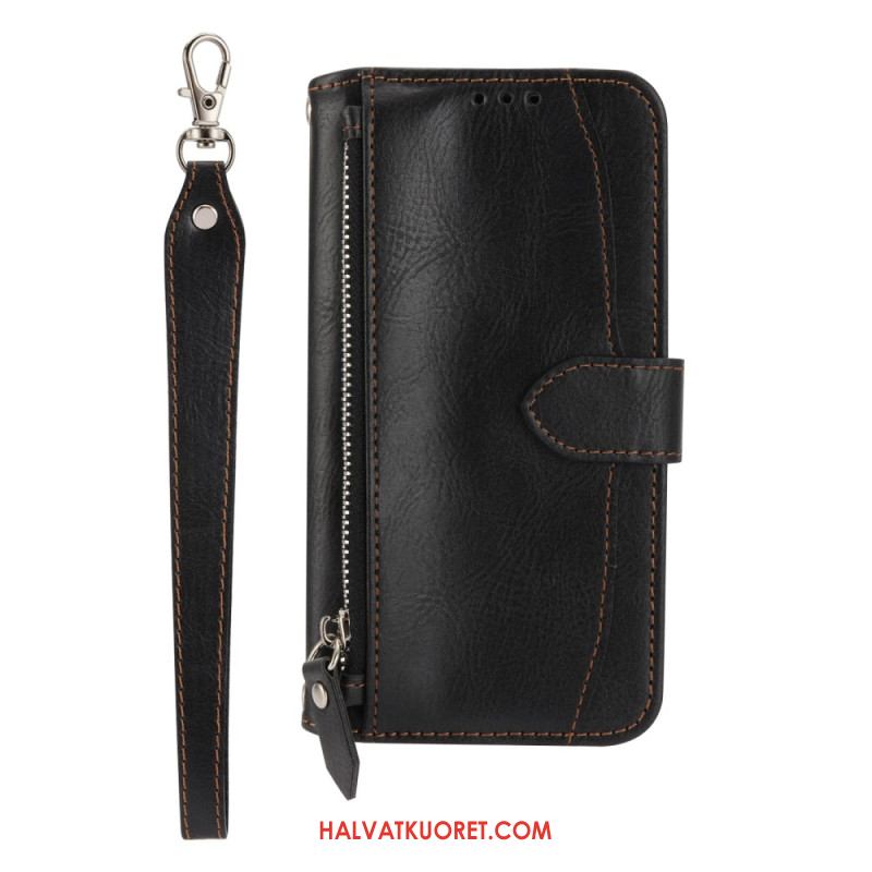 Kotelot Samsung Galaxy S25 Plus 5g Vetoketjullinen Tasku Ja Olkahihna Suojakuori