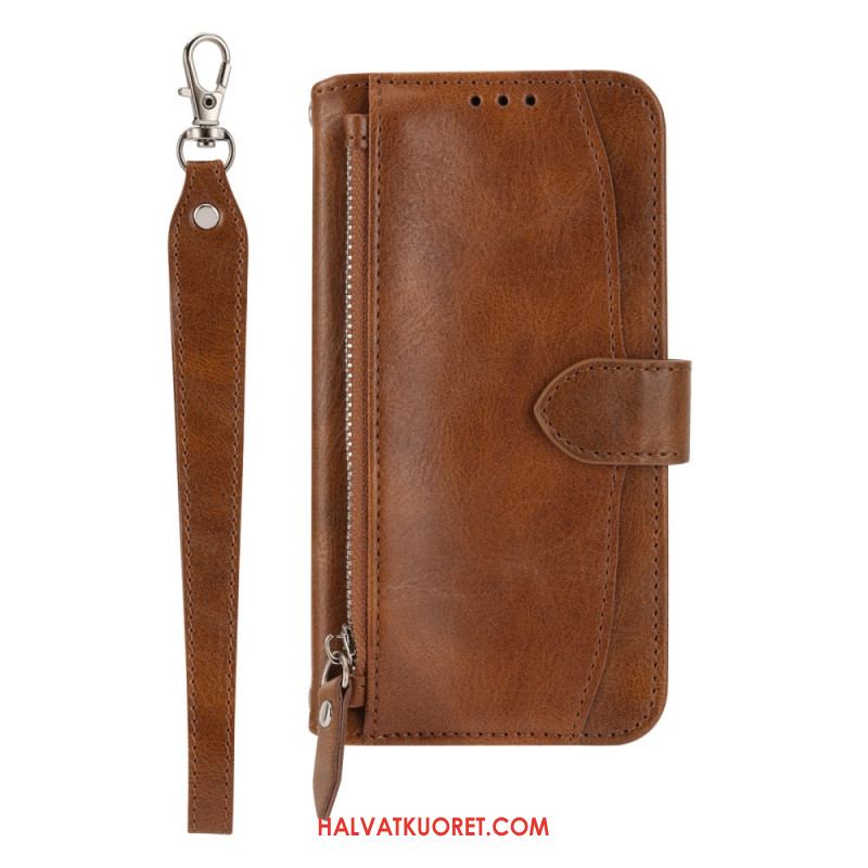 Kotelot Samsung Galaxy S25 Plus 5g Vetoketjullinen Tasku Ja Olkahihna Suojakuori