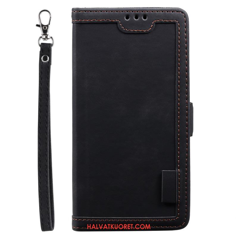 Kotelot Samsung Galaxy S25 Ultra 5g Kaksivärinen Mokkanahkamainen Rfid-estolompakko