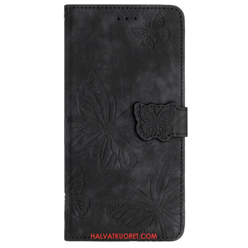 Kotelot Samsung Galaxy S25 Ultra 5g Mokkanahkakuvioiset Perhoset Suojakuori