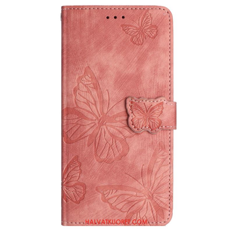 Kotelot Samsung Galaxy S25 Ultra 5g Mokkanahkakuvioiset Perhoset Suojakuori