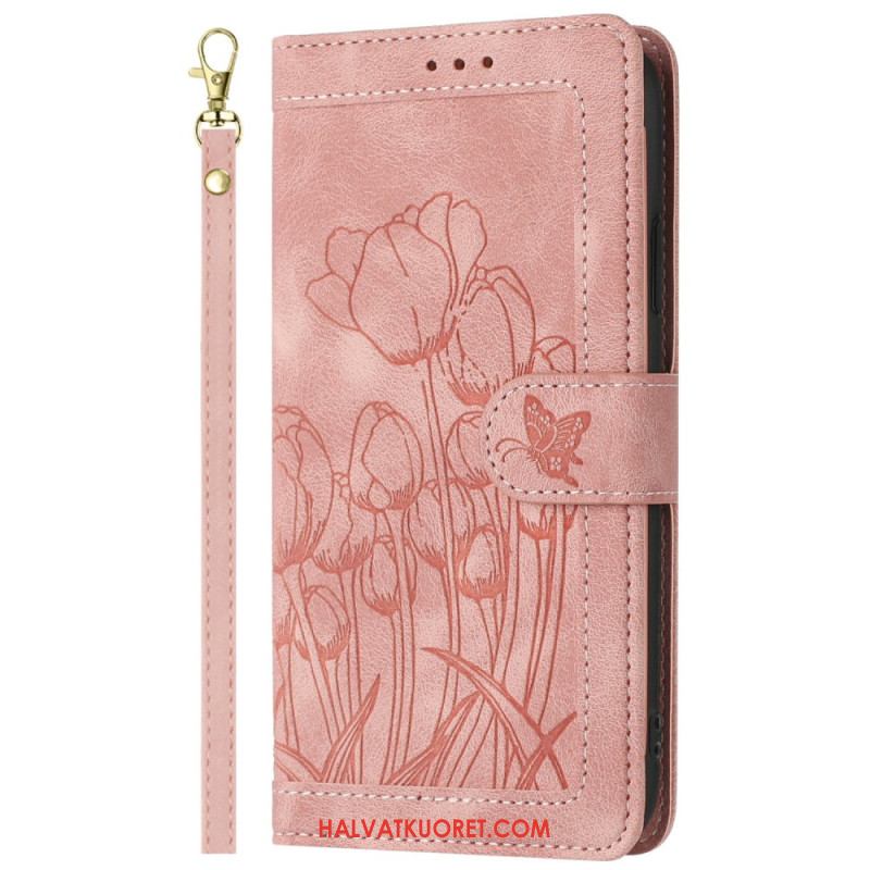 Kotelot Samsung Galaxy S25 Ultra 5g Puhelinkuoret Kukallinen Nahkakuvio