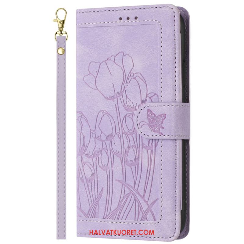 Kotelot Samsung Galaxy S25 Ultra 5g Puhelinkuoret Kukallinen Nahkakuvio