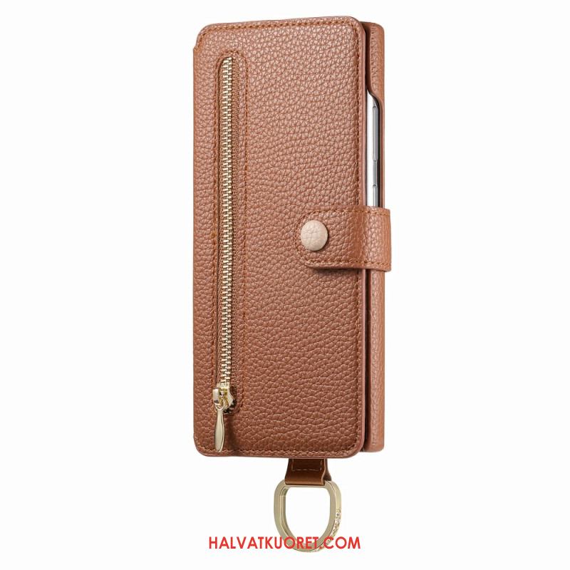 Kotelot Samsung Galaxy S25 Ultra 5g Rfid-suojattu Lompakko Pussulla Ja Sormuspidikkeellä