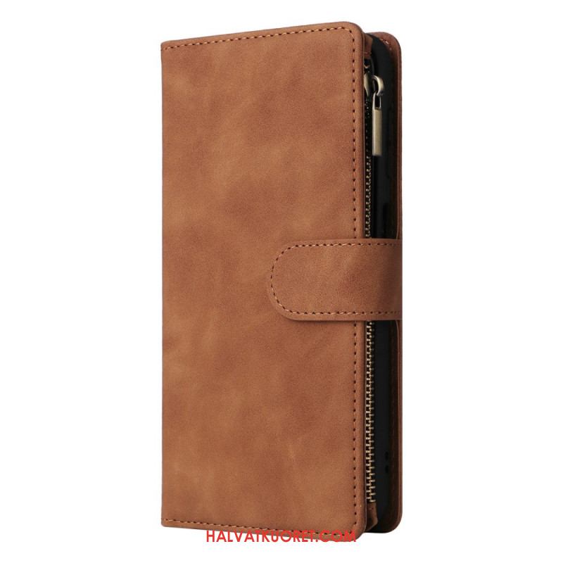 Kotelot Samsung Galaxy S26 Puhelinkuoret Mokkanahkakuvioinen Vetoketjullinen Lompakko