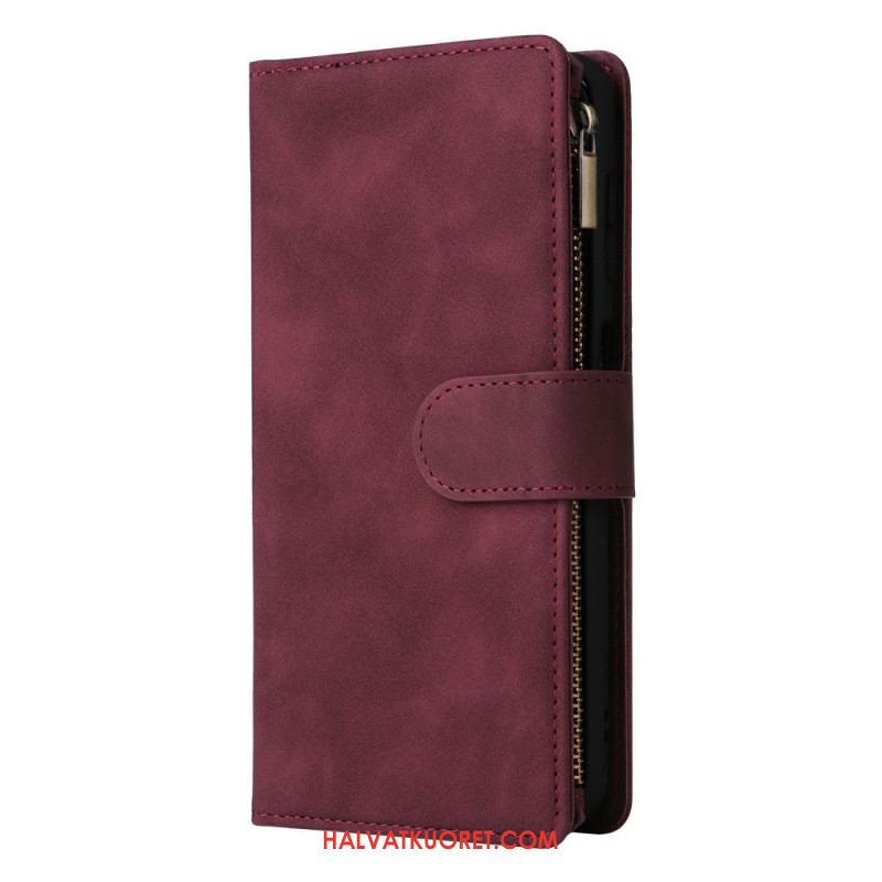 Kotelot Samsung Galaxy S26 Puhelinkuoret Mokkanahkakuvioinen Vetoketjullinen Lompakko