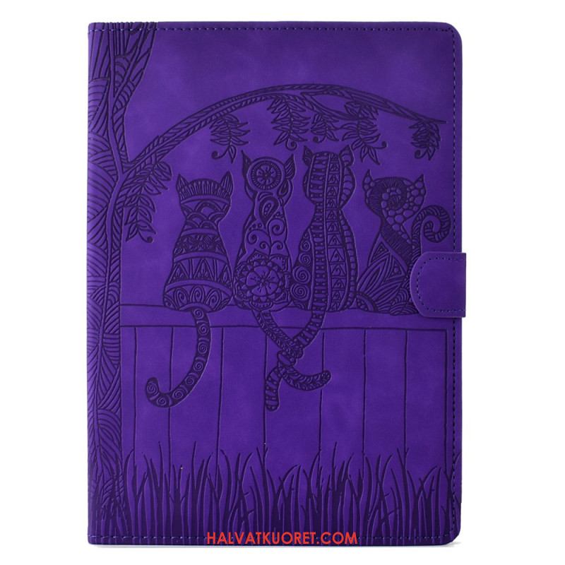 Kotelot Samsung Galaxy Tab S11 Mokkanahkaefekti Kissakuvio