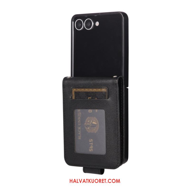 Kotelot Samsung Galaxy Z Flip 7 Keinonahkainen Korttikotelo Suojakuori