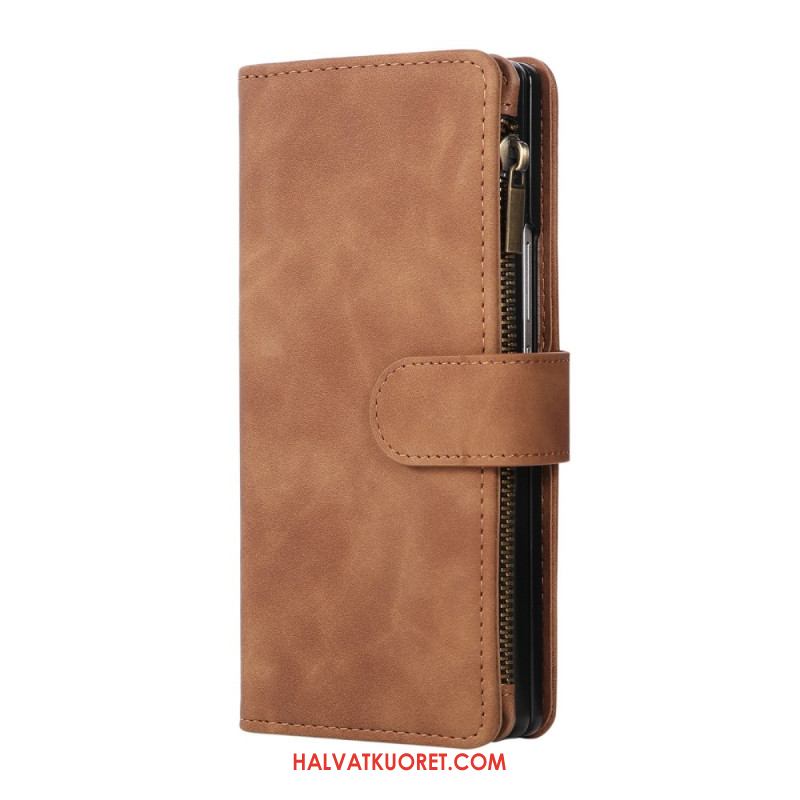Kotelot Samsung Galaxy Z Fold 7 Mokkanahkakuvioinen Lompakko Olkahihnalla