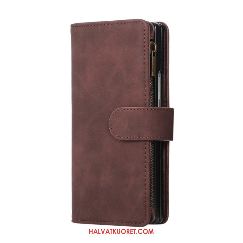 Kotelot Samsung Galaxy Z Fold 7 Mokkanahkakuvioinen Lompakko Olkahihnalla