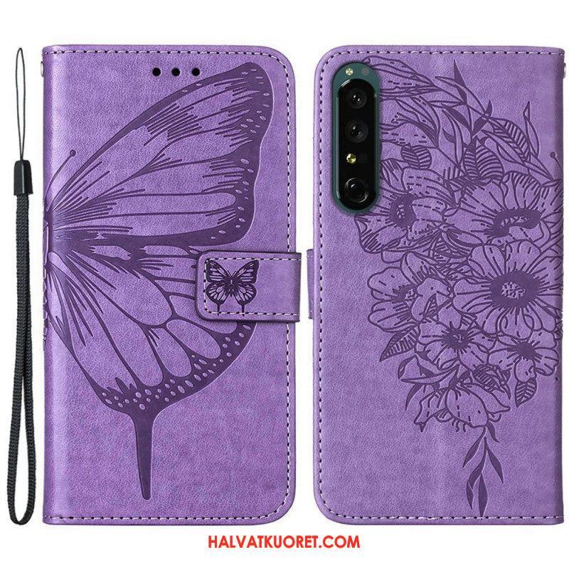 Kotelot Sony Xperia 1 IV Perhonen Kaulanauhalla