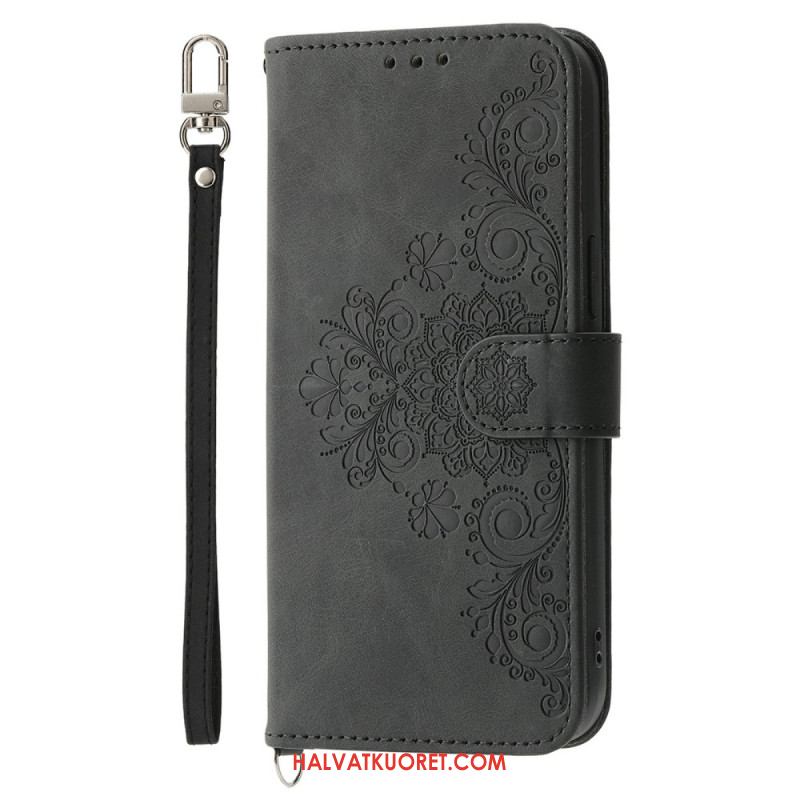 Kotelot Sony Xperia 1 Vii Mokkanahkainen Pitsikuvio Suojakuori