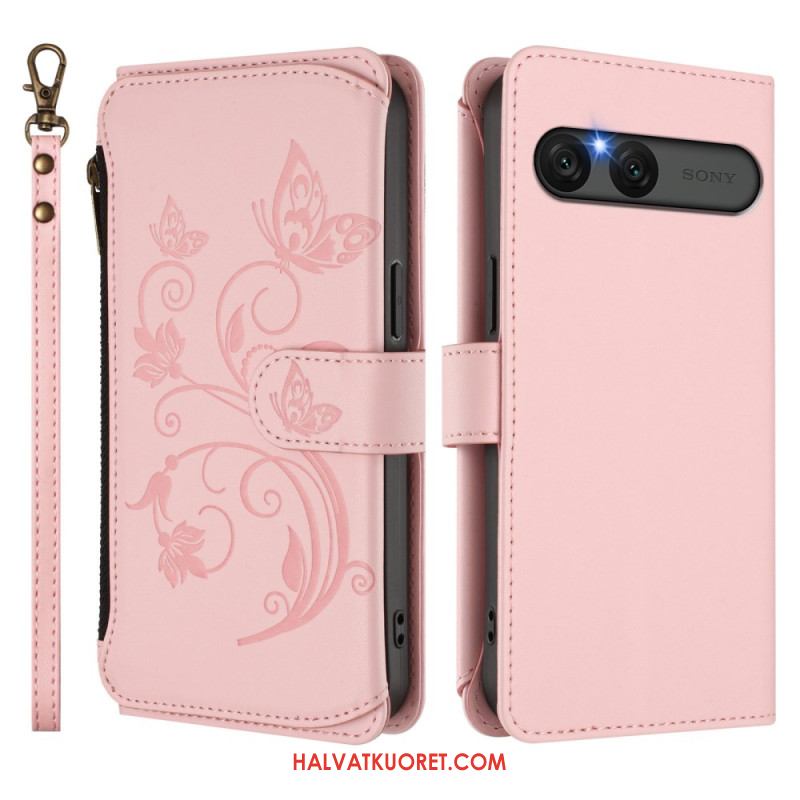 Kotelot Sony Xperia 10 Vii Puhelinkuoret Kukallinen Rfid-lompakko