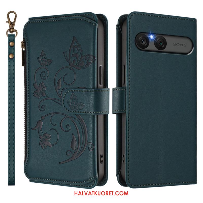 Kotelot Sony Xperia 10 Vii Puhelinkuoret Kukallinen Rfid-lompakko