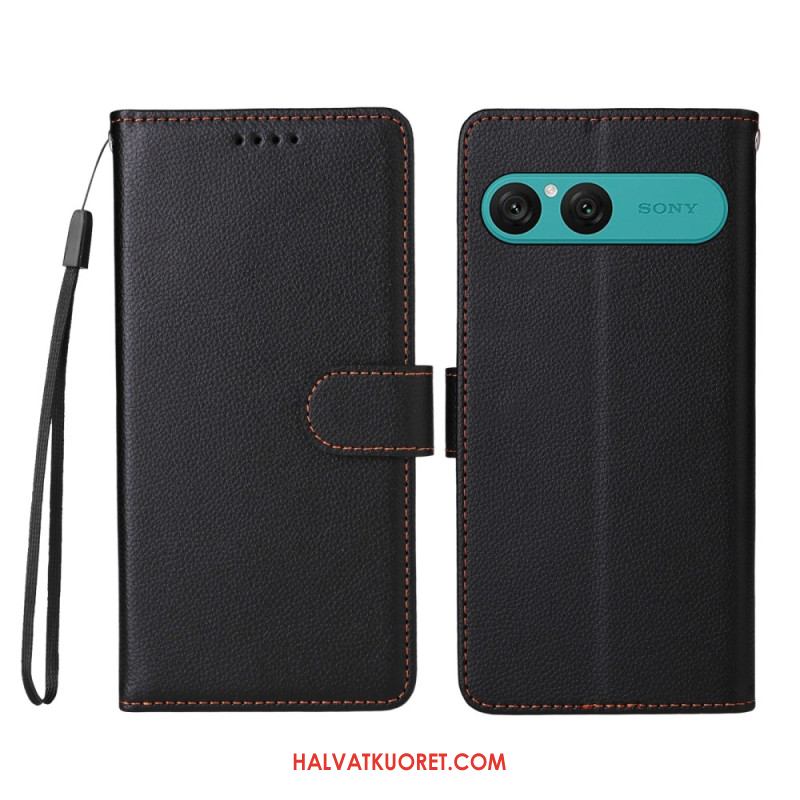 Kotelot Sony Xperia 10 Vii Puhelinkuoret Nahkakuvio Ja Rfid-esto