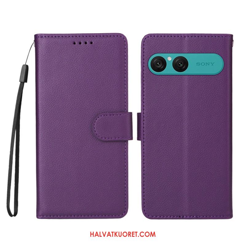 Kotelot Sony Xperia 10 Vii Puhelinkuoret Nahkakuvio Ja Rfid-esto