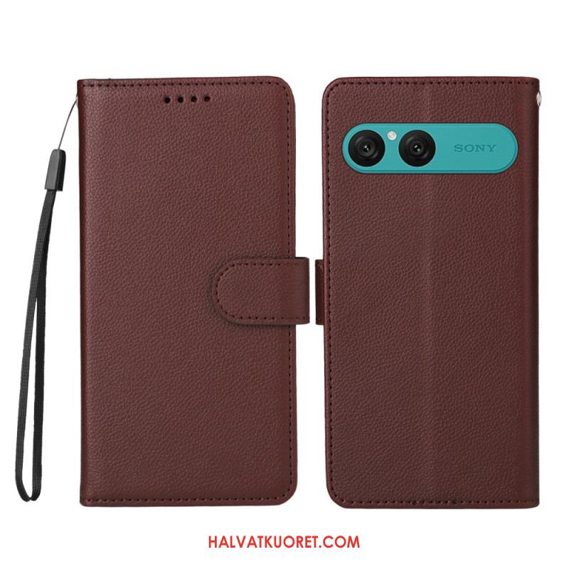 Kotelot Sony Xperia 10 Vii Puhelinkuoret Nahkakuvio Ja Rfid-esto