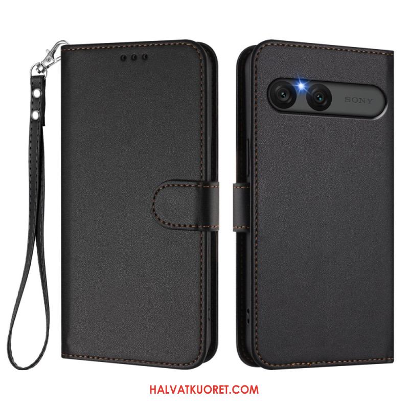 Kotelot Sony Xperia 10 Vii Yksivärinen Keinonahka Suojakuori