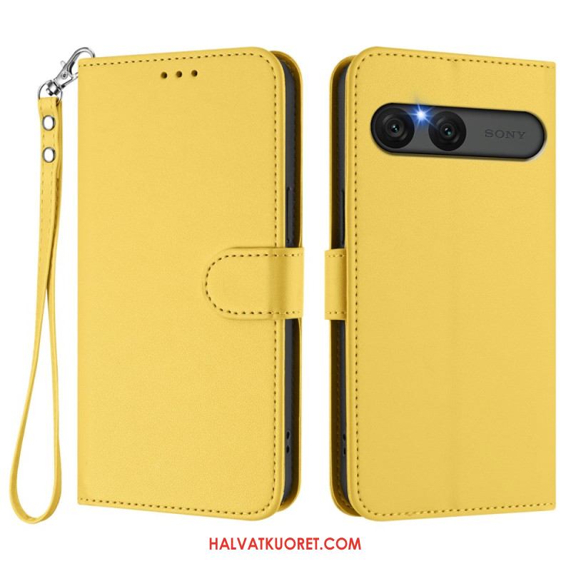 Kotelot Sony Xperia 10 Vii Yksivärinen Keinonahka Suojakuori