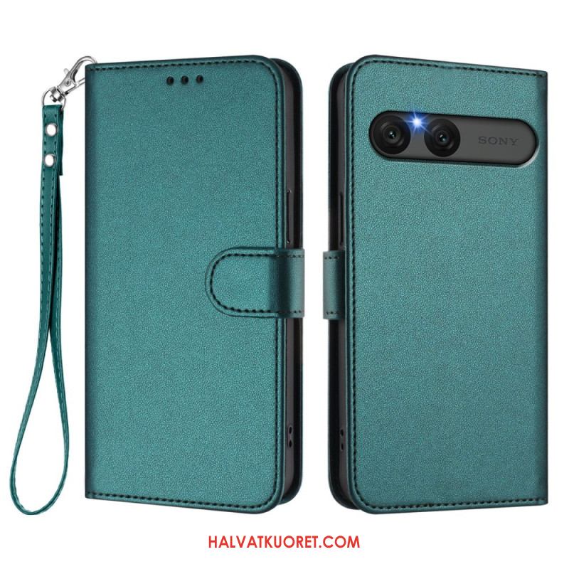 Kotelot Sony Xperia 10 Vii Yksivärinen Keinonahka Suojakuori