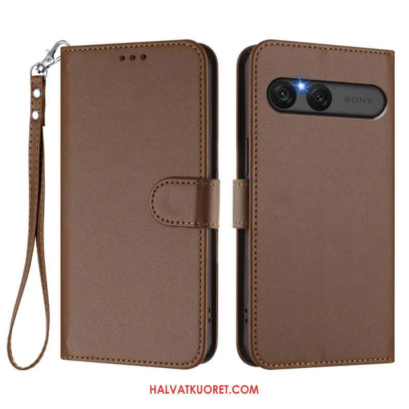 Kotelot Sony Xperia 10 Vii Yksivärinen Keinonahka Suojakuori