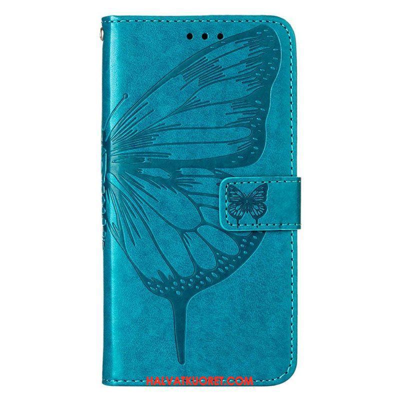 Kotelot Xiaomi 12 Lite Butterfly Design Kaulanauhalla