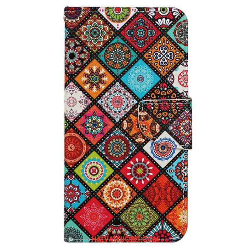 Kotelot Xiaomi 12T / 12T Pro Patchwork Kaulanauhalla