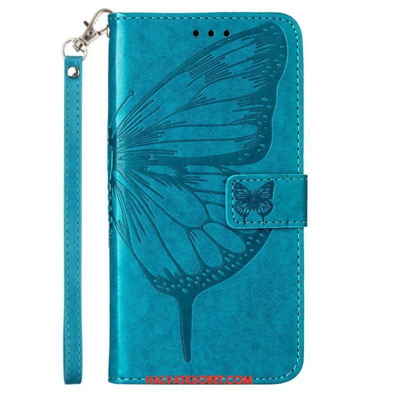 Kotelot Xiaomi 13 Lite Butterfly Design Kaulanauhalla