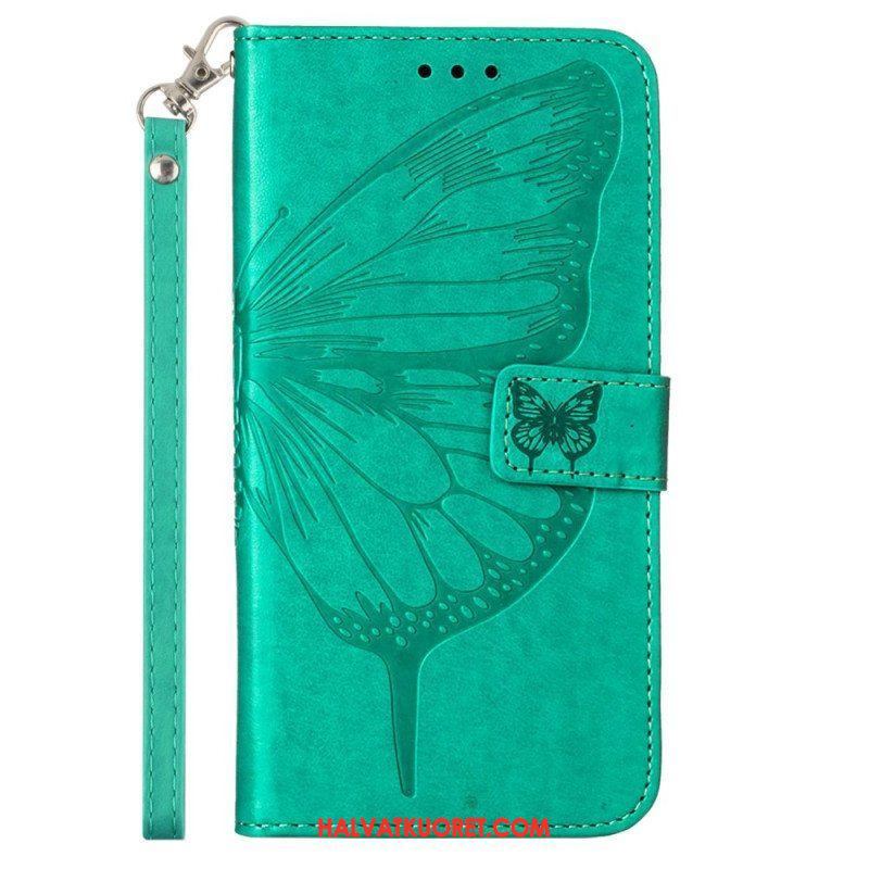 Kotelot Xiaomi 13 Lite Butterfly Design Kaulanauhalla