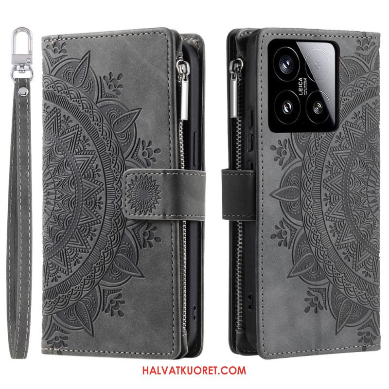 Kotelot Xiaomi 15 Mandala-mokkanahkakuvioinen Lompakko Suojakuori