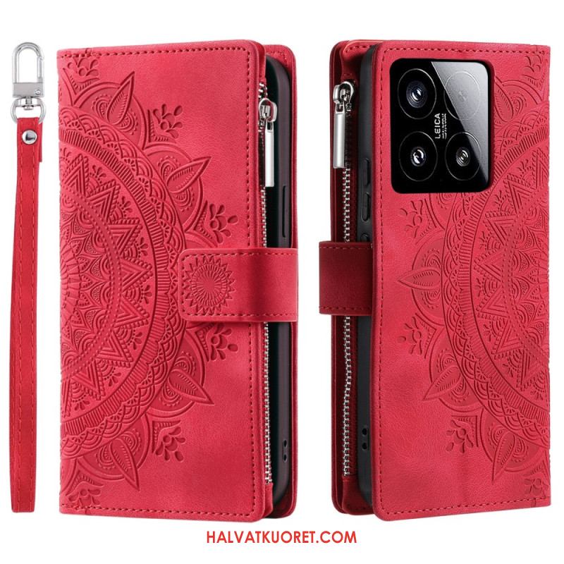 Kotelot Xiaomi 15 Mandala-mokkanahkakuvioinen Lompakko Suojakuori