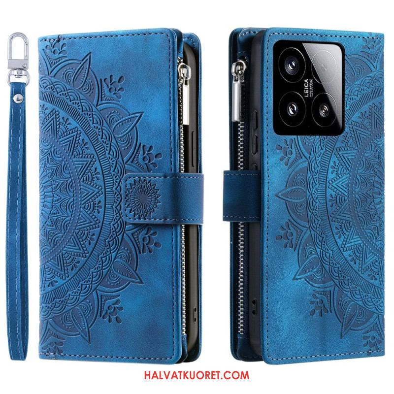 Kotelot Xiaomi 15 Mandala-mokkanahkakuvioinen Lompakko Suojakuori