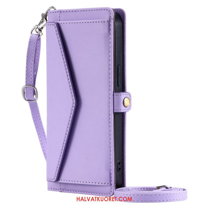 Kotelot Xiaomi 15 Pro Clutch-tyylinen Lompakko Hihnalla Ja Olkahihnalla