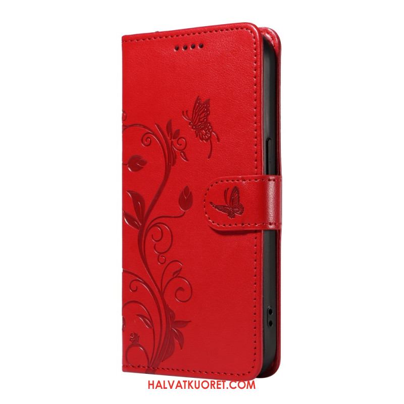 Kotelot Xiaomi 15 Pro Kukka- Ja Perhoskuvio