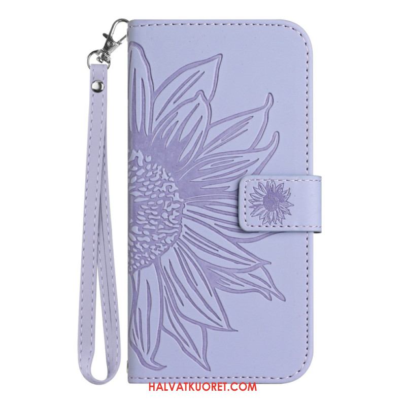 Kotelot Xiaomi 15 Ultra Auringonkukkakuvio Hihnalla Suojakuori