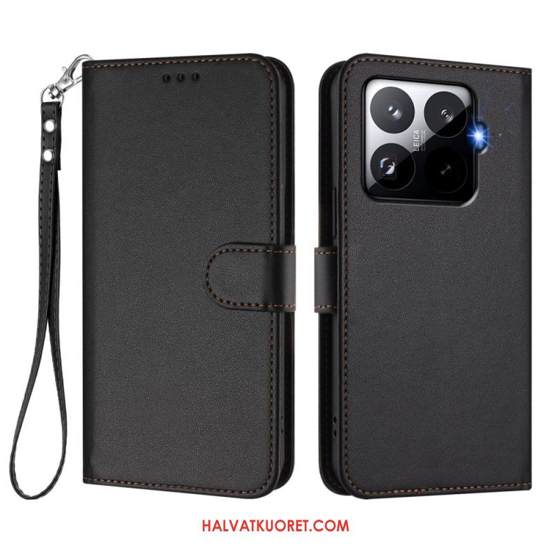 Kotelot Xiaomi 15t Pro Puhelinkuoret Magsafe Nahkaefekti Hihnalla