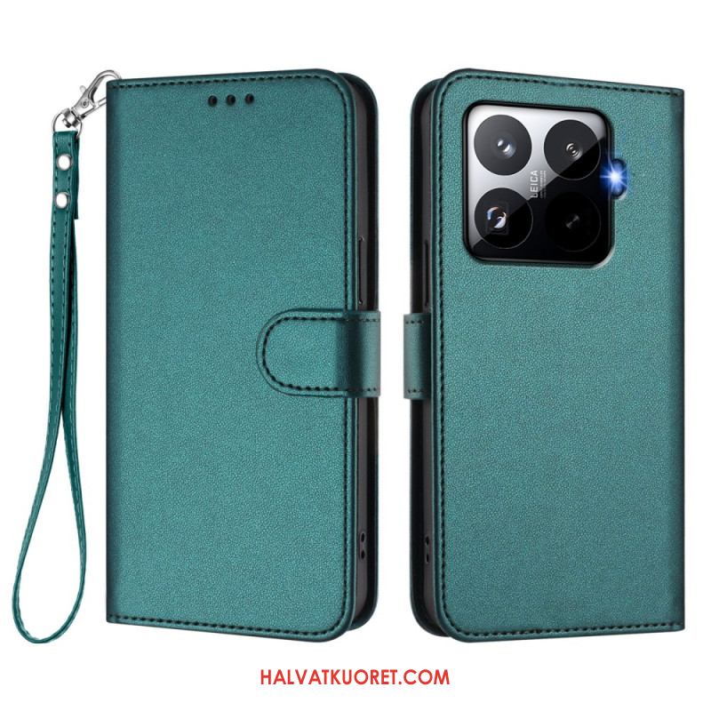 Kotelot Xiaomi 15t Pro Puhelinkuoret Magsafe Nahkaefekti Hihnalla