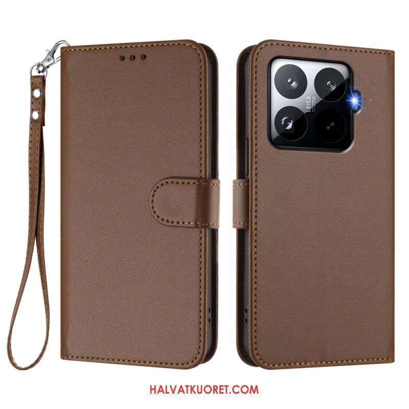 Kotelot Xiaomi 15t Pro Puhelinkuoret Magsafe Nahkaefekti Hihnalla