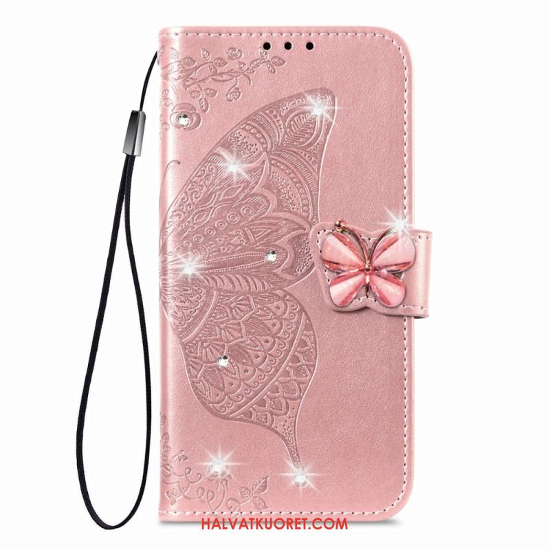 Kotelot Xiaomi 17 3d-perhos- Ja Strassikoristeinen